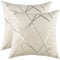 GIGIZAZA Samt Kissenbezug 60x60 cm Kissenhülle Creme Kissenbezüge Dekokissen Fall für Sofa Schlafzimmer Wohnzimmer 2er Set