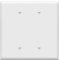 ENERLITES Cubierta de salida doble en blanco, placa de pared en blanco, 2 bandas de gran tamaño 5.5 pulgadas x 5.5 pulgadas, termoplástico de policarbonato irrompible, UL listado, 8802O-W, blanco