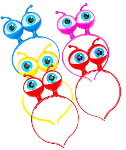 TOYANDONA 5pcs Haarreif mit Augen LED Leuchtende Haarreif Halloween Stirnband Kostüme Kopfschmuck Weihnachten Silvester Masquerade Party Schmuck LED Mitbringsel Gastgeschenk Zufällige Farbe