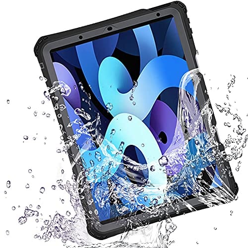 TECHGEAR wasserdichte Hülle für iPad Air 4. 5. Generation (10,9 Zoll 2022/2020) (Poseidon Case) Schlanke Robuste Rüstung Stoßfest, Wasserdicht Hülle mit eingebauter schutzfolie, Ständer, Umhängeband