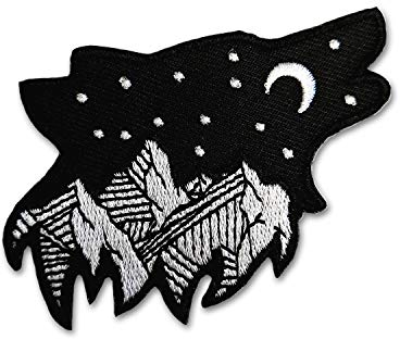BPA Wolf Berg Aufnäher, Bügel Patches zum Aufbügeln, Flicken