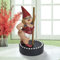 WANGQI Gartenzwerge Gnom Deko Zwerg Pole Dance Gnomes Figur Gartenlandschaft Harz Zwerg Skulptur Kunstdekor Gartenfigur aus Harz Wetterfest Garten GNOME Statue