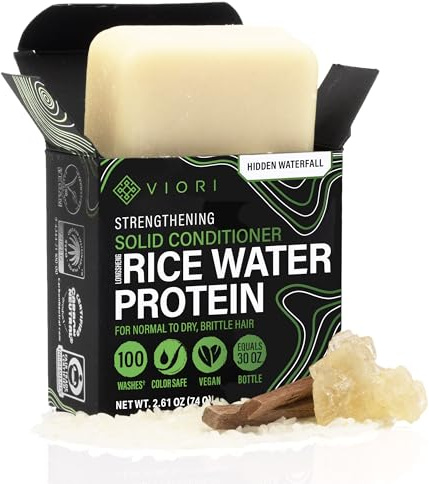 Viori Native Essence Fragrance-free Conditioner Bar – Handcrafted Longsheng Rice Water & Natural Ingredients – sulfatfrei, tierversuchsfrei, 100 % Vegan, Zero-Waste