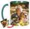 Wanapix | Taza Personalizada con Foto y Texto | Capacidad de 325ml | Taza de Cerámica con Diseño Único | Regalo para Amigos y Familiares | Apta para Microondas | Interior y Asa Color Verde