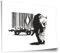 Poster aus Baumwolle Banksy Street-Art Leopard Barcode - Konsum-Kritik Globalisierung, Moderner Kunstdruck Canvas - Wohnzimmer, Inneneinrichtung Deko Kunstdruck ohne Rahmen, Wandbild - A4, A3, A2, ..