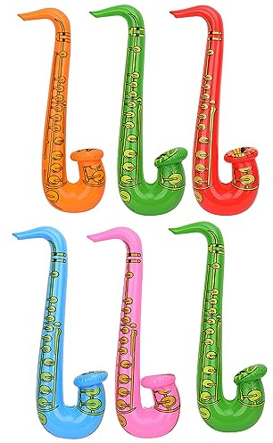 WedDecor Aufblasbare Saxophone Musical Instrumente Partybeutel Füllung Vorräte Spielzeug Geschenk Luftballons Für Junggesellinnenabschied, Junggesellenabschied Kostüm Zubehör, Zufällige Farbe (2pcs)