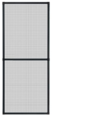 APANA - Fenster Fliegengitter mit Alurahmen & robustem Fiberglasgewebe - Insektenschutz Fenster mit umlaufender Bürstendichtung - Fliegennetz Fenster Montage ohne Bohren (130 x 240 cm | Anthrazit)