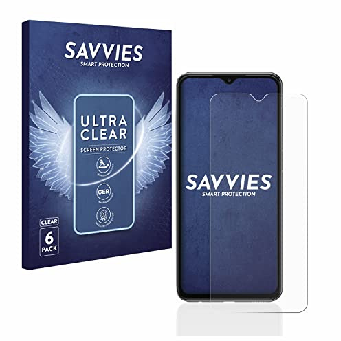 Savvies Schutzfolie für Samsung Galaxy A23 5G | 6 Stück Transparenter Displayschutz Made in Germany Ultra-Klar Displayschutz-Folie