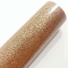 1 Roll 10x12 Glitter HTV Heat Transfer Vinyl, Easy to Cut and Press (Color : Dark brown)