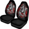 Biyejit Gothic Damen Autositzbezüge mit Rosen-Totenkopf-Motiv, nur Vordersitze, komplettes Set mit 2 Stück, universelle Passform, für Auto, LKW, SUV oder Van