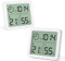 Gvolatee 2 stück Mini Digital Thermometer, Professionelles Tragbares Großbild Hygrometer mit Uhr, Genaues Weißes Zimmerthermometer, Raumthermometer für Zuhause, Babyzimmer, Büro, Gewächshaus