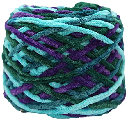 URFEDA Chenille Chunky Yarn,165g Strickwolle Wolle zum Häkeln Strickgarn Sockenwolle zum Stricken Bunte Acrylgarn Knäuel Häkelgarn Mehrfarbiger Set für DIY Häkeln Decken Pullover Schuhe Mützen Schals