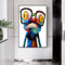Recrtain Niedlicher Frosch Wandkunst Leinwand Gemälde Bunte Lustige Frosch mit Brille Bilder, Abstrakte Tiere Leinwand Wandkunst Poster Drucke für Schlafzimmer Wohnzimmer Küche Badezimmer Büro