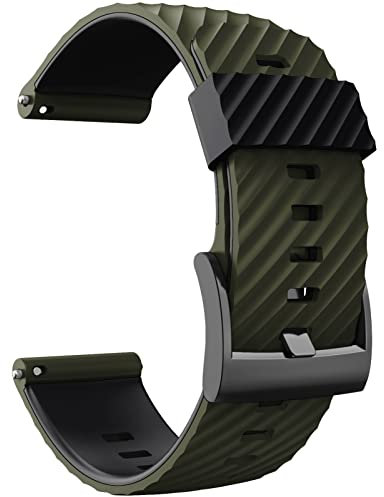 AEMALL Bracelet de rechange en silicone 24 mm pour montre connectée Suunto 7 D5 Suunto 9 Spartan Sport Wrist HR Baro, For suunto 9 baro, Agate