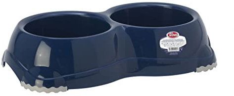 Non-slip dog bowl 2x645ml, navy blue, P-EUROBOWL-INNO-2x645-BL
