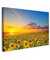 MuchoWow© Bild auf Leinwand 90x60 cm Schlafzimmer Bilder Wand Deko Wohnzimmer Modern Wanddeko Bilderwand Geschenk Natur - Blumen - Sonnenblume - Sonnenuntergang - Nacht - Orange