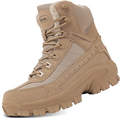 5.AA IYVW B666 Bottes militaires Bottes de Combat en Cuir Jaunedésert 40 EU