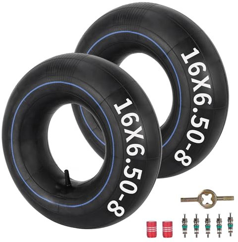 RUTU 16x6.50-8 Inner Tube Replacement with TR13 Valve Stem Suitable for Lawn Mowers Wheelbarrow Go Karts ATV Golf Cart Tractor Tires Heavy Duty 2 Pack