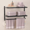 DDS-DUDES 3-Tier Black Towel Racks for Bathroom with Towel Bars Multilayer Hotel Towel Shelf Stainless Steel Wall-Mounted Matte Finished Holder with Towel Shelves 23 Inches, TR24 3TIERB