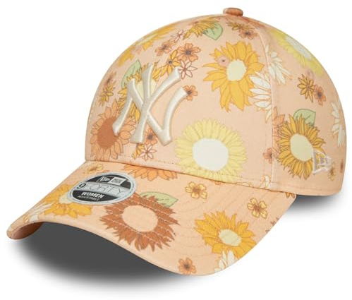 New Era 9Forty Damen Cap - FLORAL New York Yankees Peach