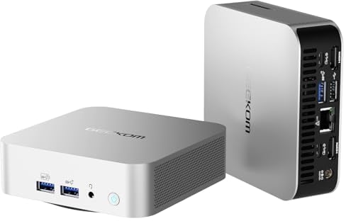 GEEKOM A8 Mini PC mit AMD Ryzen 9 8945HS, 32GB DDR5 & 2TB SSD, Windows 11 Pro | 6X USB | AMD Radeon 780M | IceBlast 2.0 Kühlsystem(selbstentwickelt) | AI | 8K Quad-Display für Homeoffice