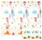 Kiddy dreams Krabbelmatte Spielmatte Baby Schadstofffrei 196x176x1cm Faltbar Spielunterlage Spielteppich Groß Rutschfest Beidseitig Tragbar Wasserdicht für Innen Außen Bunt