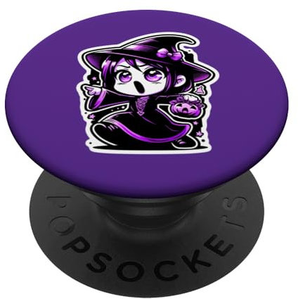 Uwu Chibi Anime Kawaii Otaku Halloween Skurrile Hexerei PopSockets mit austauschbarem PopGrip