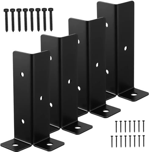 Homoyoyo Pfostenhalterung Für Den Außenbereich 4 Stück Terrassenpfostenhalterungen Verbesserte Haltbarkeit Und Stabilität