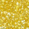 sourcing map Glass Stones, 453g/1 lbs Glass Pebbles Marbles Artificial Beads Gem Stones for Display Vase Filler Terrarium Flowerpot Decoration (5-9 MM, Yellow)