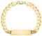 AMAR PRAGNA Goldarmband Herren Vergoldet 585, Silber 925 Armband, Mens Bracelet - Schmuck Massive Mit Teller, Breite 8,5 mm - 22 cm