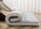 ZIKEBTUY 203*137*10CM Japanischer Futon Matratze - 10CM Dick Klappbar Boden Schlafmatratze für Gäste, Aufrollen Tragbar Matratze für Gästebett, Tatami/Schlafsäle Bett, Camping oder Wohnmobil - Grau