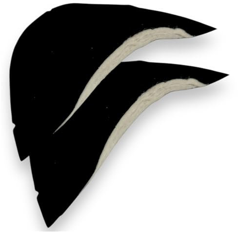 Nähmit - Premium Schulterpolster für Jacken Sakko Mantel Schulterpolster für Schneiderei Maßschneider - Watte Filz 1 Paar (Schwarz)