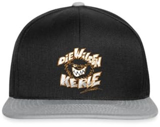 Spreadshirt - Limitierte Edition - Die Wilden Kerle Logo Mit Illustrator-Signatur Snapback Cap, One Size, Schwarz/Grau