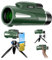 AiMeiteng Telescopio Monocular, 12 x 50 HD Monocular para Movil, Monoculo Telescopico, Monocular Largo Alcance, FMC BAK4 Prisma Monocular, para observación Caza y Camping (Verde)
