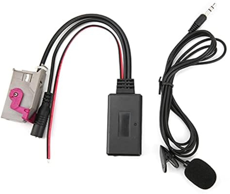 DEMULAX For RNS-E Bluetooth Adapter, Bluetooth 5.0 Car Cable Adapter with Microphone Replacement, for A3 A4 A6 A8 TT R8 RNS-E Headunit vehicle audio mic adapter