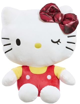 Hello Kitty My Bestie Forever Plush, 36cm Red Soft Toy, Cute Hello Kitty Character in Red Outfit, Official Licensed Merchandise, for Fans and Collectors, Suitable for Ages 4+