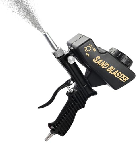 Máquina de chorro de portátil - Pistola de chorro de con conexión de aire comprimido,Equipo de chorro de mano para eliminación de óxido para trabajos de metal y restauración de pintura en