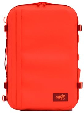 Cabinzero Unisex Classic Plus 42l Ultra Light Cabin Bag with Luggage Trackers. Rucksack, Tomato Festival