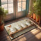 CDSS Décoration amusante pour bar, pots de foi, d'espoir, d'amour et de paix, paillasson d'intérieur, accessoires de chambre à coucher (50 x 80 cm)