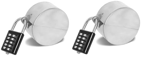 Ujjdwiurgh 2 Set Gate Valve Locking Device Hose Bib Lock Metal for Door Knob, Outside Garden, Oil