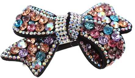 GLSTOY Elegante Haarschleife mit Strasssteinen Bunte Bowknot frühlings haarklammer Schonender Halt ohne Spuren Geeignet für Hochzeit Alltag Geschenk für Damen und Mädchen