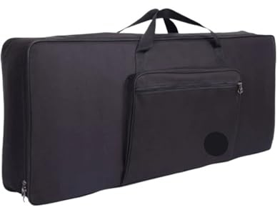 MIDI Keyboard Case Thicker Nylon 54 61 76 88 Key Keyboard Bag Instrument Waterproof Electronic Piano Cover Case(61 Key Black Big)