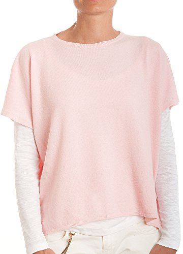 Dalle Piane Cashmere - Poncho mit Knöpfen aus Kaschmir-Gemisch - für Damen, Farbe: Rosa, Einheitsgröße