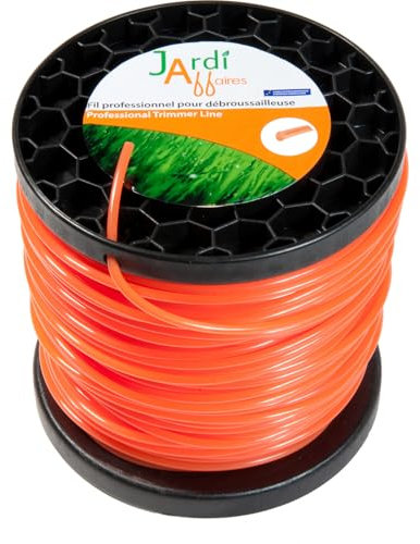 Jardiaffaires Bobine de filRond pour débroussailleuse qualité Pro 2,4mm x 200 mètres