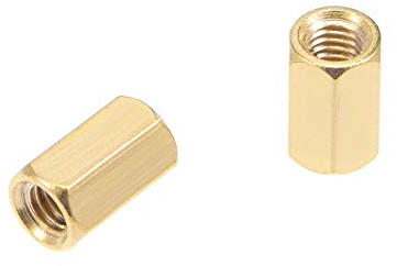 sourcing map 15Stk. M4x10 Buchse- Buchse Messing PCB Motherboard Abstandhalter Ständer