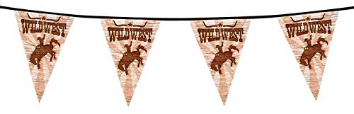 PARTY DISCOUNT Wimpelkette Wild West Sheriff, 6 m