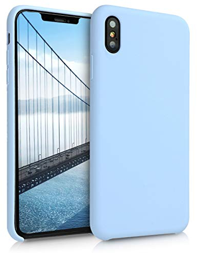 kwmobile Case Compatible with Apple iPhone XS Max Case - TPU Silicone Phone Cover with Soft Finish - Light Blue