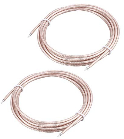 sourcing map 2 Stücke 2m Koaxialkabel, RG179 SAT Antennenkabel TV Kabel Verlustarmes Antennenkabel für Antennen, Kommunikations, Audio- und Videoübertragungs
