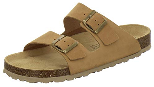 AFS-Schuhe 3100 Pantoufles confortables en cuir pour homme - Fabriquées en Allemagne, naturel, 43 EU