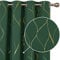 Deconovo Blickdicht Gardinen mit Ösen Verdunkelungsvorhang Vorhänge Wohnzimmer, 138x132 cm(HöhexBreite), Waldgrün, 2er Set